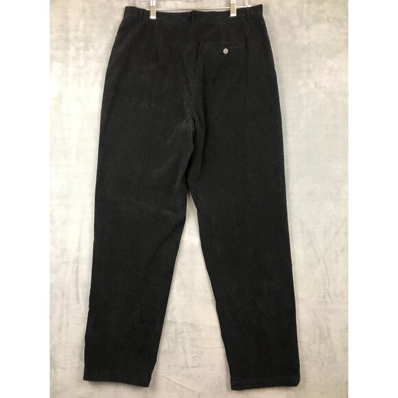 Talbots  Corduroy Pants Womens 12 Black Stretch - Picture 2 of 5